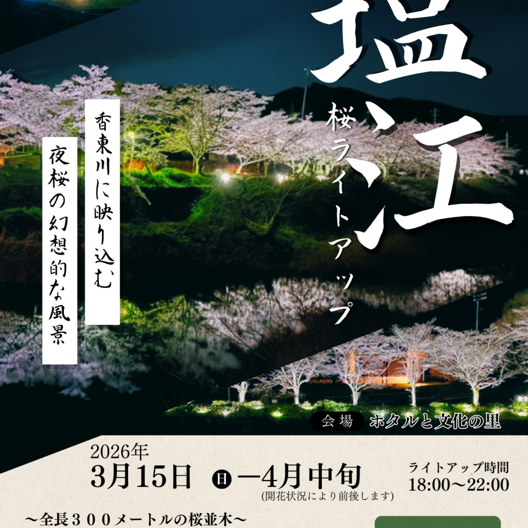 塩江さくらライトアップ