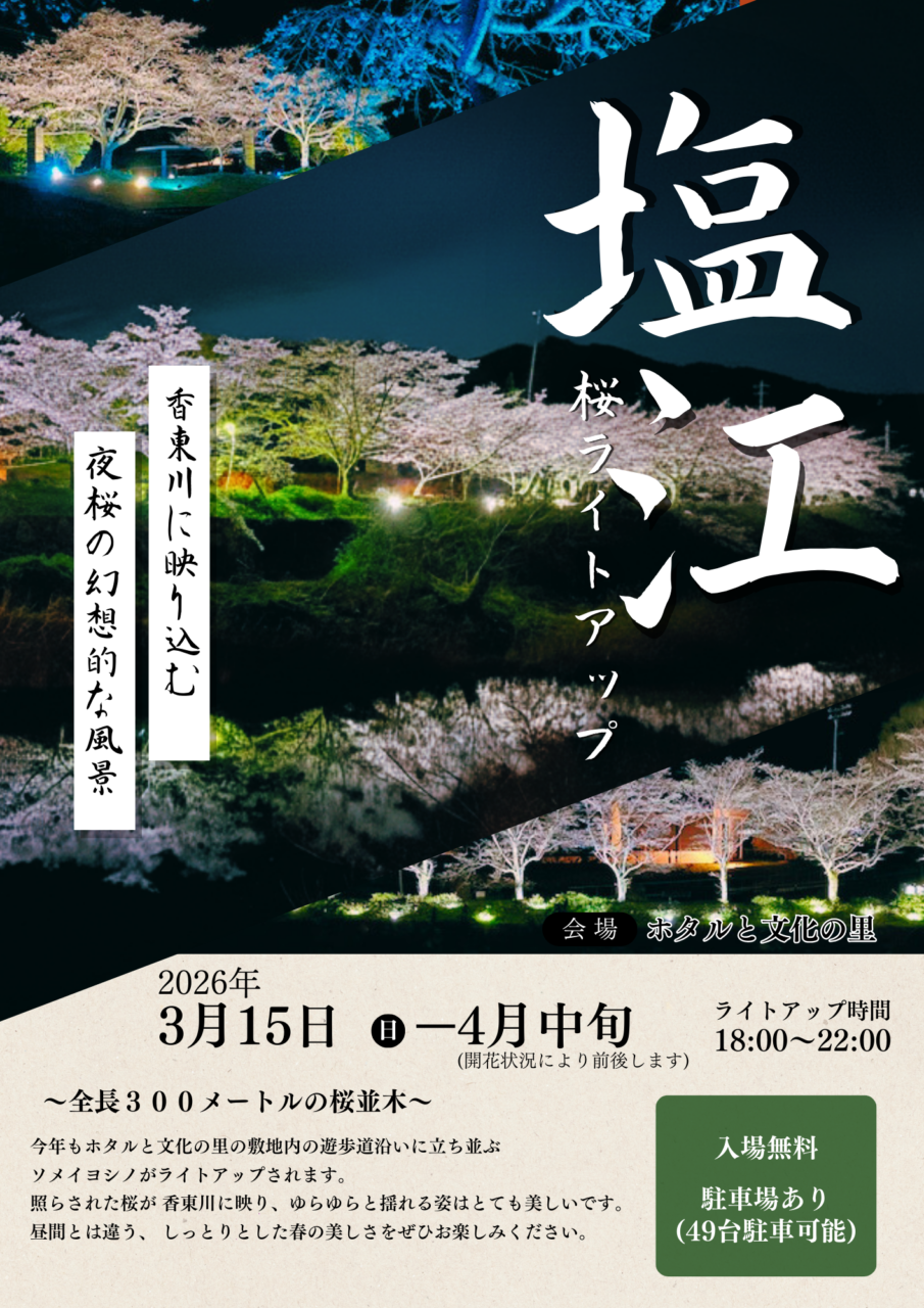 塩江さくらライトアップ