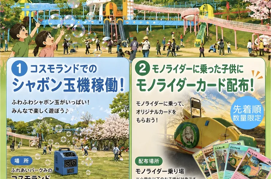 ふれあいパークみので「GWフェスタ」が2026年5月2日 (土)-6日 (水)に開催